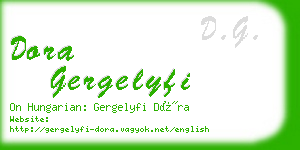 dora gergelyfi business card